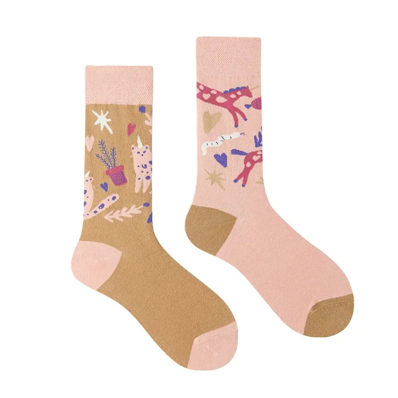 Me before You Socks                     Original internet celebrity ins mandarin duck socks, versatile mid tube fun cute fashionable and personalized animal  girl socks