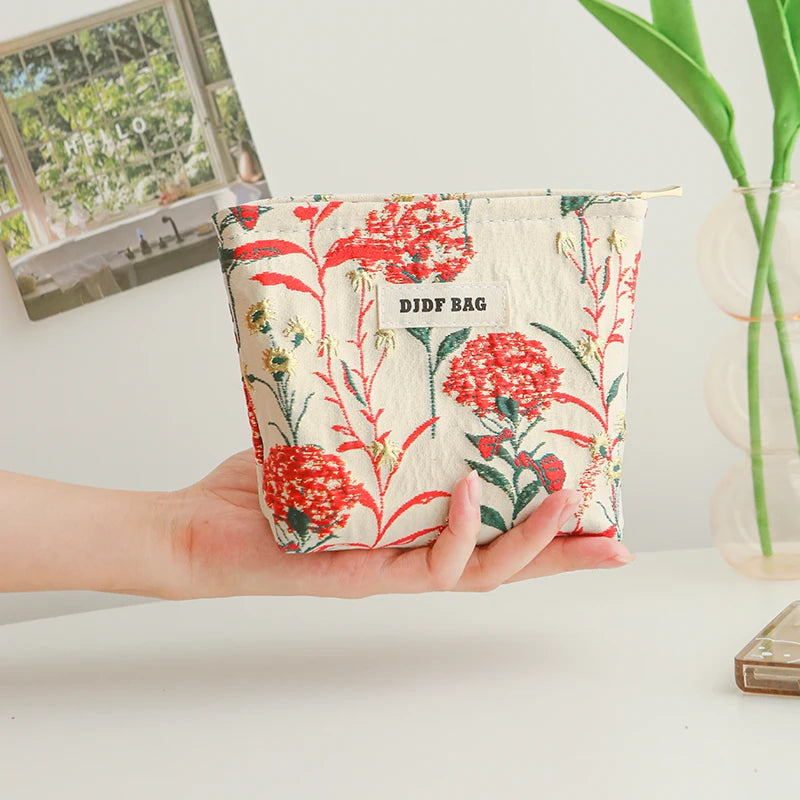 Lovely floral cosmetic bag