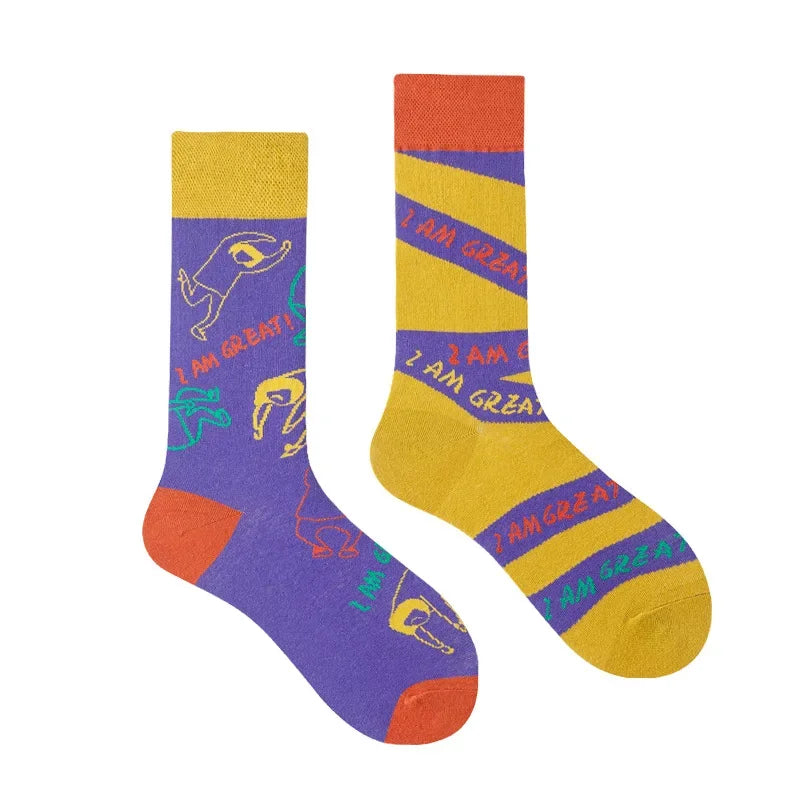 Me before You Socks                     Original internet celebrity ins mandarin duck socks, versatile mid tube fun cute fashionable and personalized animal  girl socks