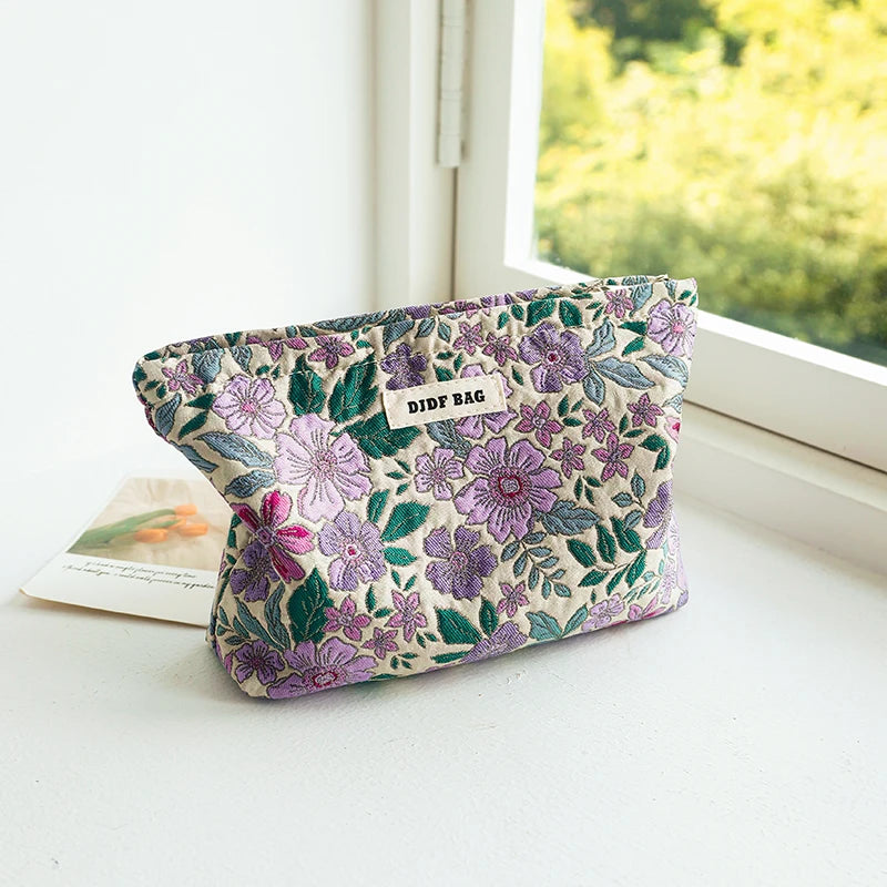 Lovely floral cosmetic bag