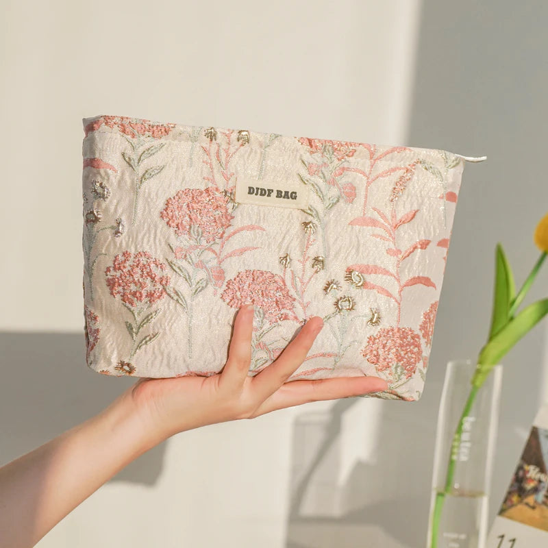 Lovely floral cosmetic bag