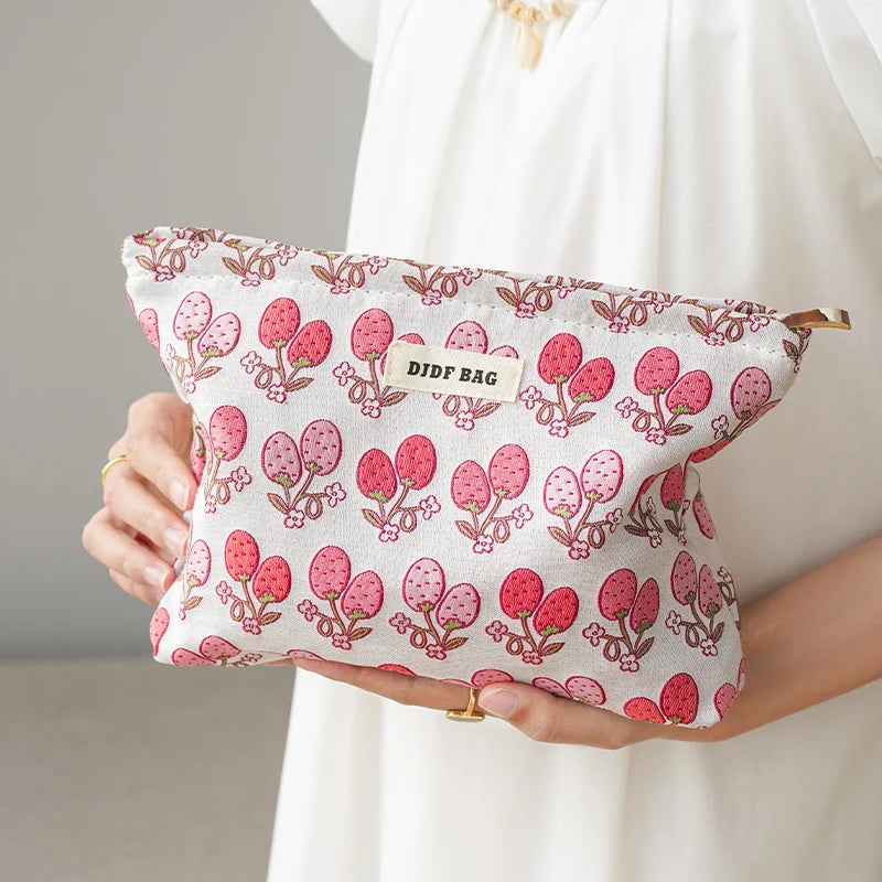 Lovely floral cosmetic bag