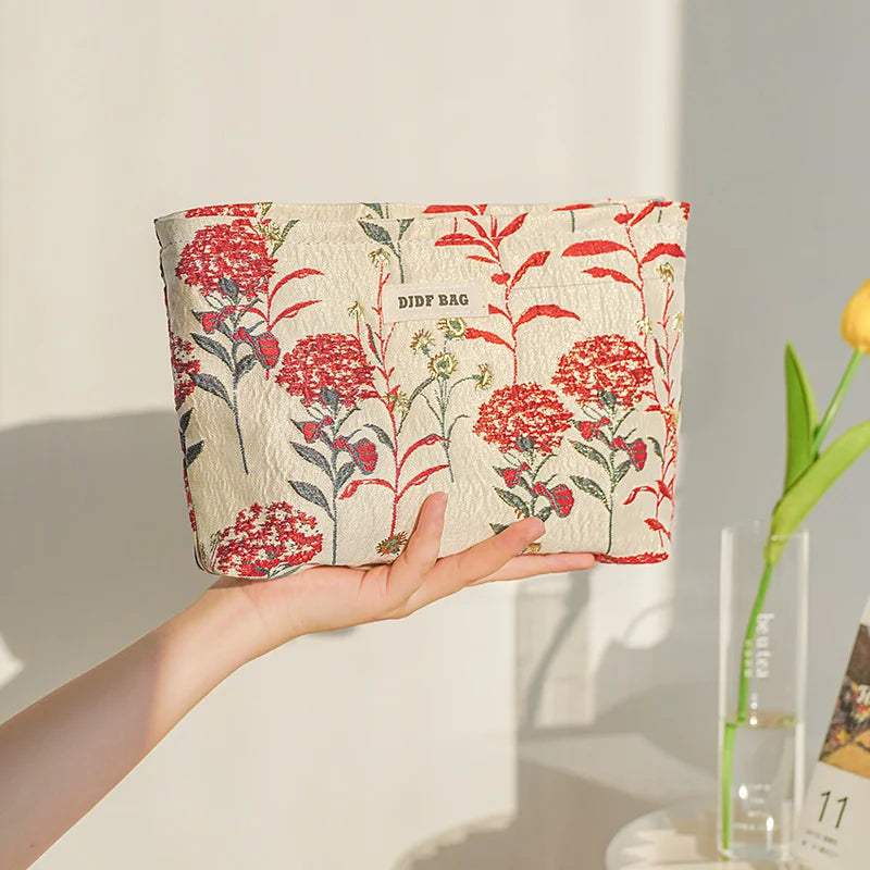 Lovely floral cosmetic bag