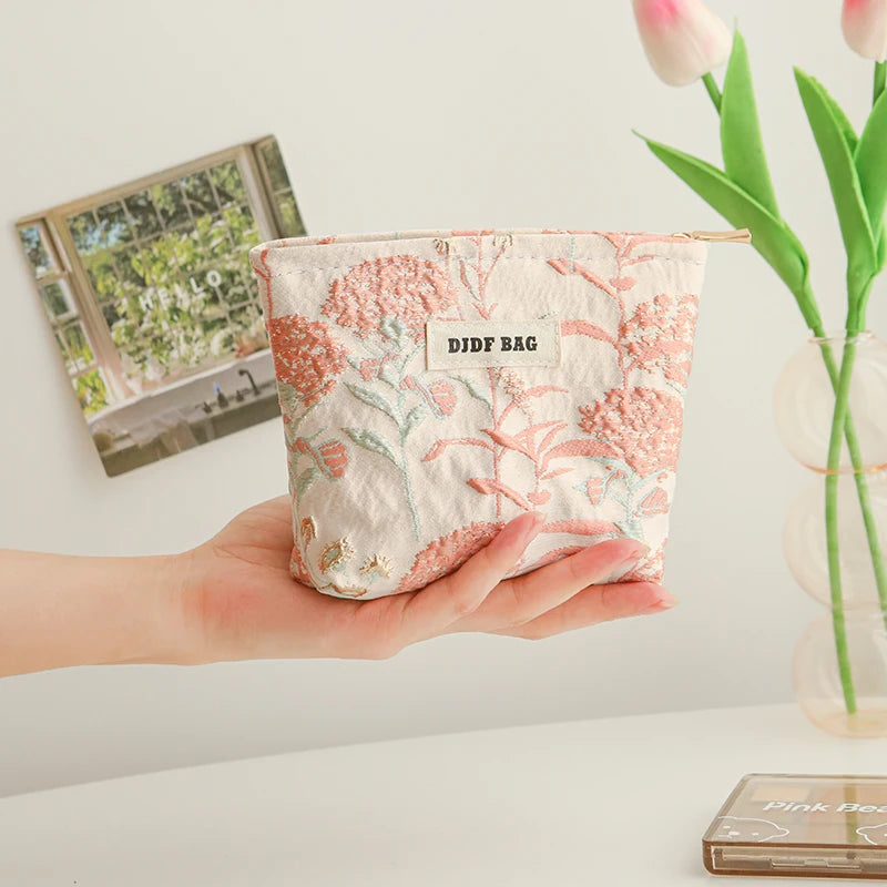 Lovely floral cosmetic bag