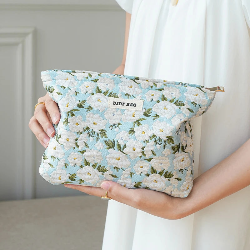 Lovely floral cosmetic bag