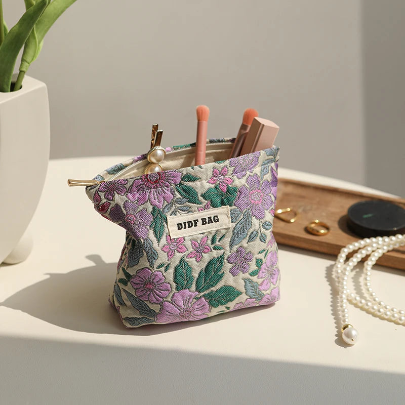 Lovely floral cosmetic bag