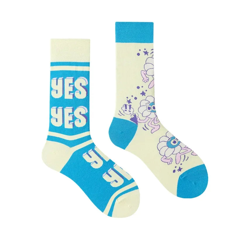 Me before You Socks                     Original internet celebrity ins mandarin duck socks, versatile mid tube fun cute fashionable and personalized animal  girl socks