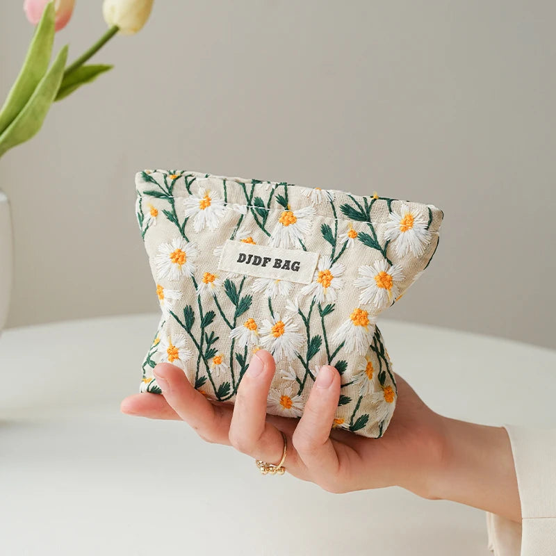 Lovely floral cosmetic bag