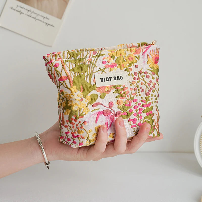 Lovely floral cosmetic bag