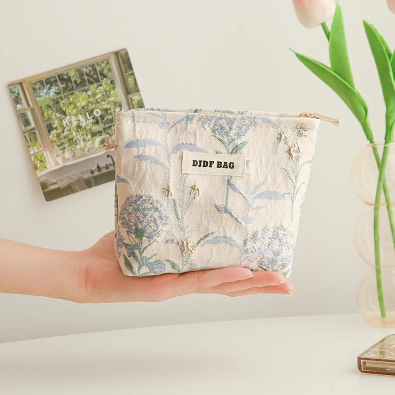 Lovely floral cosmetic bag