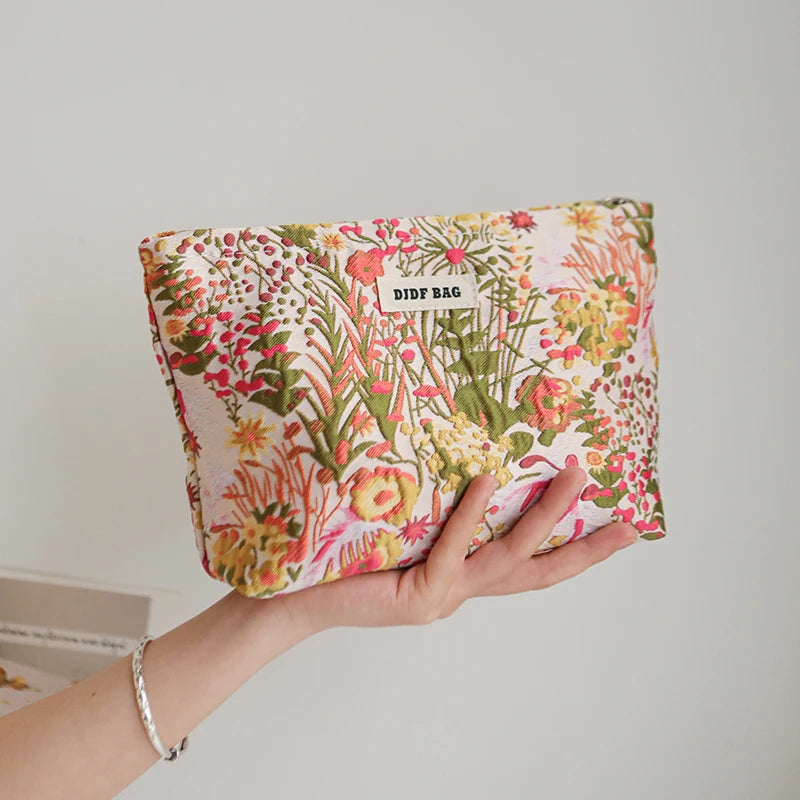 Lovely floral cosmetic bag