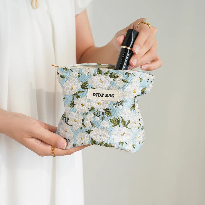 Lovely floral cosmetic bag