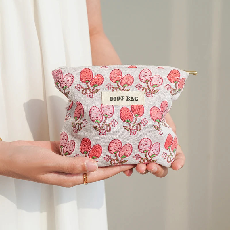 Lovely floral cosmetic bag